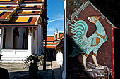 Detail from a mural painting with a 'Ramakien' motif - Thai version of the Indian Ramayana - from the temple complex of the Emerald Buddha, Bangkok (late 18th century) 